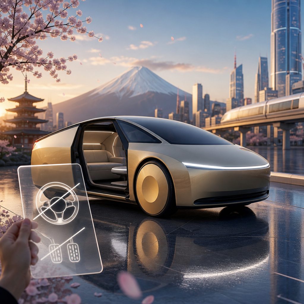 アイキャッチ: テスラCybercab日本初上陸、ハンドルもペダルもない車が...